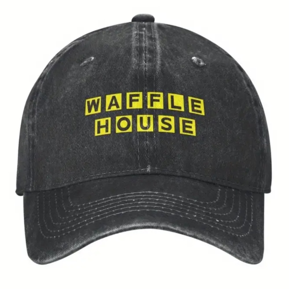 Retro Waffle House Hat Adjustable Baseball Cap - Picture 2 of 6